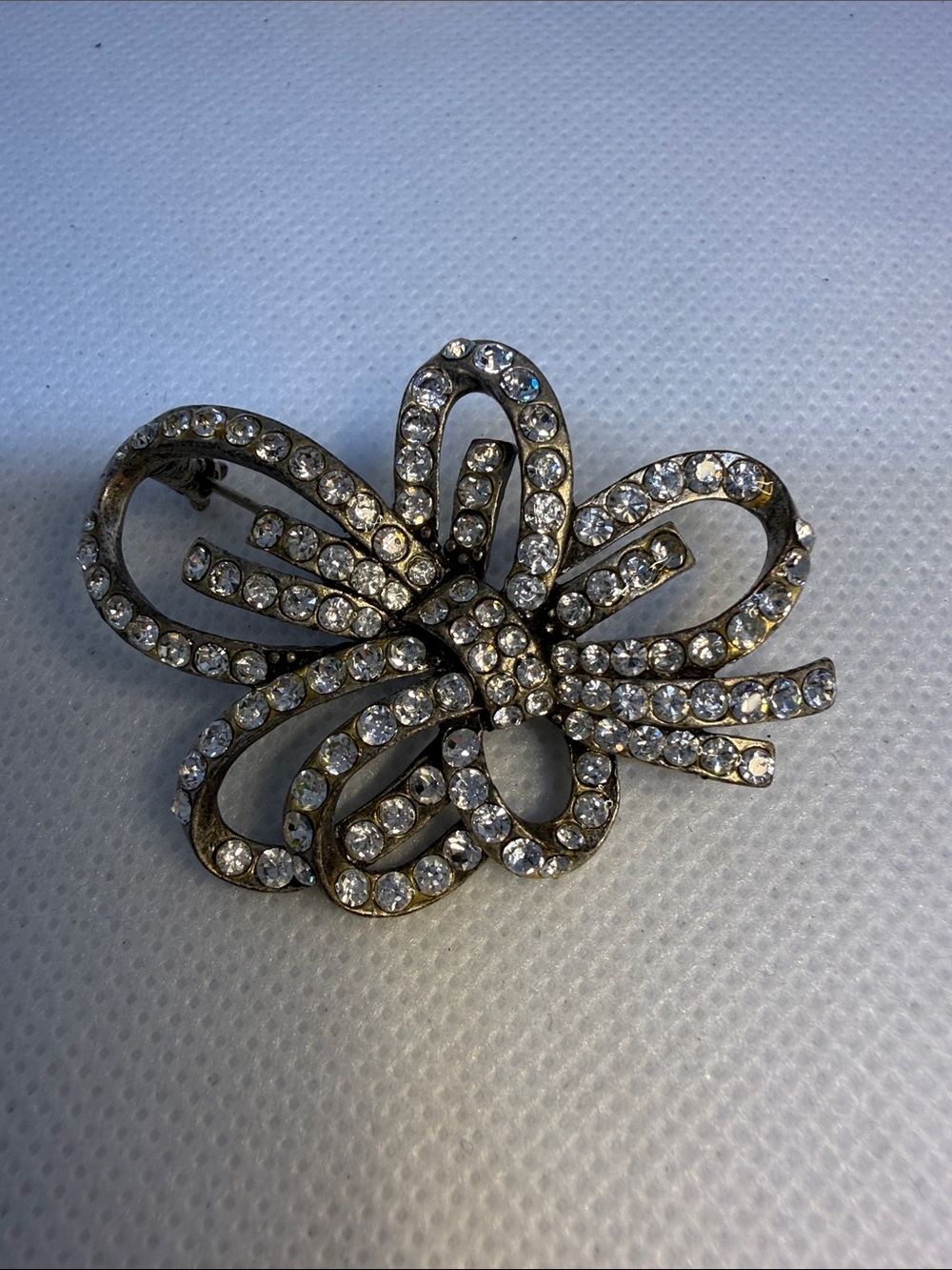 Avon Brooches VTG Bouquet, Gold Silver Tone & Rhinestones Estate Jewelry Signed - Picture 10 of 12